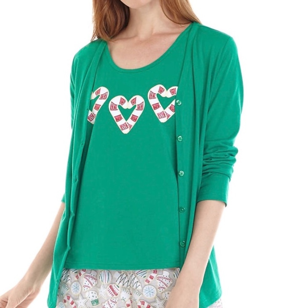 Kim Rogers Pajama Cardigan and Tank Set